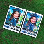 Personalized Encouraging American Cartoon Graduation Card with Name and Year Graduation Thank You Gift for Friend Family