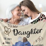 Gepersonaliseerde Luipaardprint Moeder en Dochter Rugzicht Zachte Deken met Namen Verjaardag Moederdag Verjaardagscadeau voor Moeder Dochter