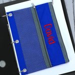 Nombre bordado personalizado Funda de tela Oxford de tres anillas para lápices Carpeta Material de escritorio Regalo de vuelta al cole para niños