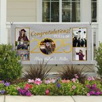 Personalised Congratulations Class of 2025 Graduate Photo Collages Banner with 3-17 Photos and Name Party Decor Graduation Gift for Graduates