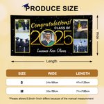 Personalised Congratulations Class of 2025 Graduate Photo Collages Banner with 3-17 Photos and Name Party Decor Graduation Gift for Graduates