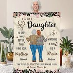 Gepersonaliseerde Luipaardprint Moeder en Dochter Rugzicht Zachte Deken met Namen Verjaardag Moederdag Verjaardagscadeau voor Moeder Dochter