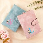 Personalized Bachelor's Hat Classic Winnie the Pooh Tri-Fold PU Leather Wristlet Wallet with Initial and Name Graduation Gift for Graduates