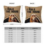 Personalisierte Wir regieren das Haus Cartoon Katze Hund weiches Kissen Abdeckung mit 1-6 Tiernamen Home Decor Geburtstag Housewarming Geschenk für Tierliebhaber