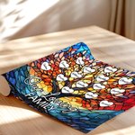 Personalized Glass Art Family Life Tree Oil Frameless Framed Painting with 2-20 Names and Texts Home Decor Mother's Day Birthday Gift for Mom Grandma