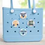 Gepersonaliseerde Honkbal Voetbal Hockey Sport Mamabutton Bedel met Naam Bogg Tas Accessoires Verjaardag Game Day Team Gift voor Mama