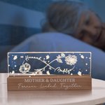 Linea personalizzata di nascita Fiore Infinity Design Luce notturna a LED con nomi e testo Festa della mamma Regalo di compleanno per la mamma nonna