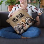 Personalisierte Wir regieren das Haus Cartoon Katze Hund weiches Kissen Abdeckung mit 1-6 Tiernamen Home Decor Geburtstag Housewarming Geschenk für Tierliebhaber