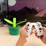 Personalised 3D Printing Piranha Plant Name Controller Stand with 10 Game Card Slots Desk Decor Game Accessory Birthday Gift for Game Lovers