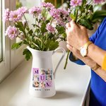 Personalized Nine-Square Love You 6 Photos Collage Ceramic Vase with Title Home Decor Mother's Day Father's Day Birthday Gift for Mom Dad