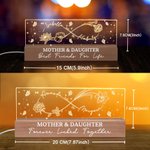 Linea personalizzata di nascita Fiore Infinity Design Luce notturna a LED con nomi e testo Festa della mamma Regalo di compleanno per la mamma nonna