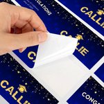 Personalisierte Grad Cap Klasse von 2025 Satz von 10 wasserdicht Wasserflasche Etiketten Aufkleber mit Namen und Schule Graduation Party Dekor Geschenk für Absolventen