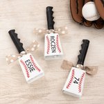Personalized Loud Bow Baseball Shape Sports Cowbell Noise Maker with Handle and Name Sports Events Party Concert Gift for Parents of Athletes Coach