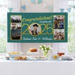 Personalised Congratulations Class of 2025 Graduate Photo Collages Banner with 3-17 Photos and Name Party Decor Graduation Gift for Graduates