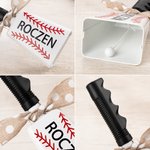 Personalized Loud Bow Baseball Shape Sports Cowbell Noise Maker with Handle and Name Sports Events Party Concert Gift for Parents of Athletes Coach