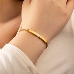 Personalisierte zierliche arabische Slider Armband mit Text islamischen Schmuck Ramadan Eid muslimisches Geschenk für Frauen