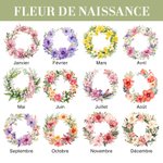 Vase en Céramique Orné de Fleurs de Naissance Personnalisée avec Texte et Photo Cadeau de Fête des Mères pour Femmes