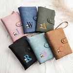 Personalized Bachelor's Hat Classic Winnie the Pooh Tri-Fold PU Leather Wristlet Wallet with Initial and Name Graduation Gift for Graduates