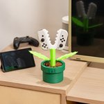 Personalised 3D Printing Piranha Plant Name Controller Stand with 10 Game Card Slots Desk Decor Game Accessory Birthday Gift for Game Lovers