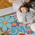 Personalizada We Love You Colorido Diseño Floral Suave Manta con Borlas y 1-16 Nombres de Niños Día de la Madre Cumpleaños Regalo para Mamá Abuela