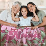 Personalizada We Love You Colorido Diseño Floral Suave Manta con Borlas y 1-16 Nombres de Niños Día de la Madre Cumpleaños Regalo para Mamá Abuela