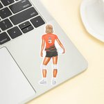 Personalisierte Cartoon Volleyball Mädchen Aufkleber mit Namen Satz von 3 Geburtstag Geschenk für Frauen Mädchen Sportliebhaber