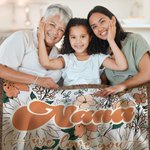 Personalized We Love You Boho Retro Floral Soft Throw Blanket with Tassel and 1-16 Names Home Decor Mother's Day Gift for Mom Grandma