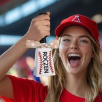 Personalized Loud Bow Baseball Shape Sports Cowbell Noise Maker with Handle and Name Sports Events Party Concert Gift for Parents of Athletes Coach