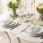 Personalisierte Geburtsblume Leinen Serviette mit Namen Tischdekoration Muttertag Hochzeit Geburtstag Geschenk für Brautjungfer Freundin