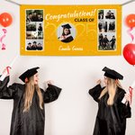 Personalised Congratulations Class of 2025 Graduate Photo Collages Banner with 3-17 Photos and Name Party Decor Graduation Gift for Graduates