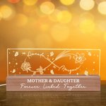Linea personalizzata di nascita Fiore Infinity Design Luce notturna a LED con nomi e testo Festa della mamma Regalo di compleanno per la mamma nonna