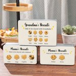Gepersonaliseerde Leuke 1-12 Cartoon Koekjes Koekjes Blikken Opbergdoos met Namen Moederdag Festival Feestartikelen Cadeau voor Mama Oma