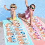 Gepersonaliseerd ijsje neef Crew oversized sneldrogende microvezel strandhanddoek met naam Zomer reisbenodigdheden Verjaardagscadeau voor familie kinderen