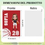 Asciugamano personalizzato con nome in microfibra ad asciugatura rapida e cinturino da appendere regalo di compleanno per amanti dello sport