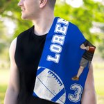 Asciugamano personalizzato con nome in microfibra ad asciugatura rapida e cinturino da appendere regalo di compleanno per amanti dello sport