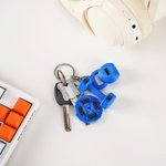 Personlig 3D-tryckt hantel kettlebell viktplatta mix väska charm nyckelring med namn födelsedag gym sportgåva för fitnessentusiaster