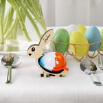 Personalized Cute Bunny Design Wooden Easter Egg Holder with Name Easter Party Home Decor Birthday Gift for Kids Family
