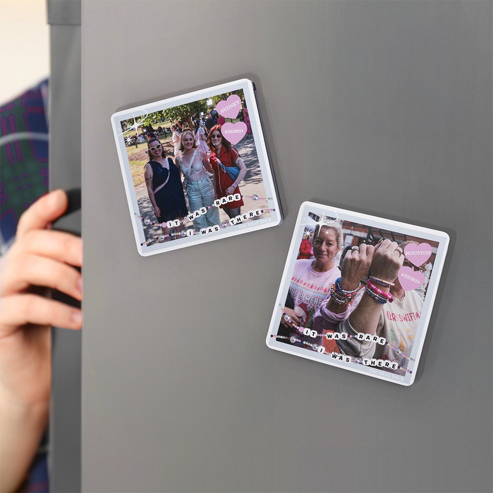 Magnet frigo personnalisé It Was Rare I Was There Photo NFC Music Magnet with Date and City Music Concert Tour Cadeau pour les amoureux de la musique