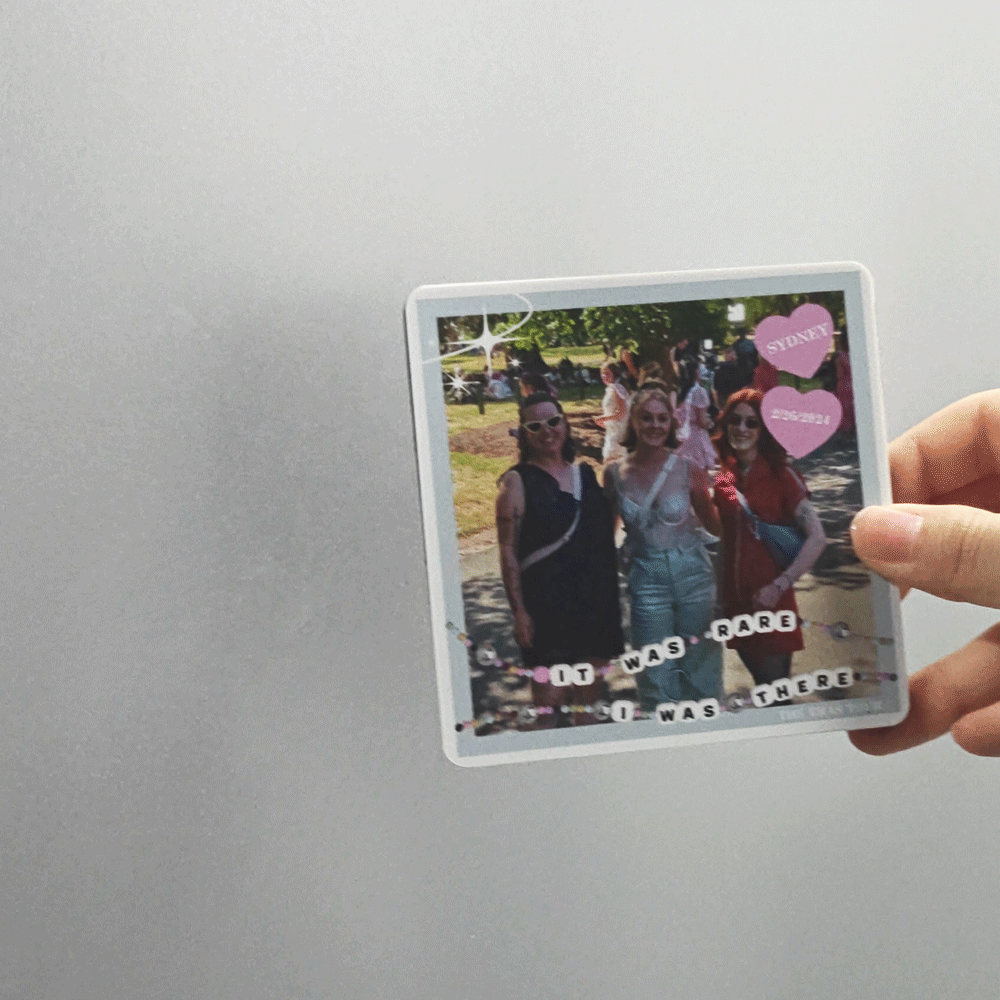 Personalized It Was Rare I Was There Photo NFC Music Fridge Magnet with Date and City Music Concert Tour Gift for Music Lovers
