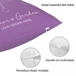 Taie d'Oreiller Personnalisée avec Titre 1 à 8 Noms et Fleurs de Naissance Cadeau Anniversaire Fête des Mères pour Grand-Mère et Mère