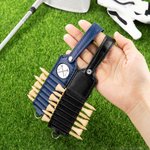Personalized Golf Club Monogram Leather Golf Tee Holder with Name and 7 Pcs Tees Sports Accessories Birthday Father's Day Gift for Golf Players