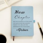 Personalized New Chapater A5 Lined Notebook with Name Retirement New Beginning Gift for Retirees Colleague