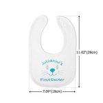 Personalised First Easter Cute Bunny Face 100% Cotton Baby Bib with Name Feeding Accessory Easter Gift for Newborn