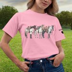 Personalisierte Pferd Western Kultur Erwachsene T-Shirt Sweatshirt mit gestickten Namen Geburtstag Geschenk für Pferdeliebhaber