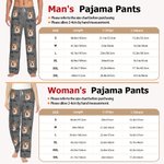 Personalized Cute Paw 1-5 Pet Face Photo Avatar Long-Sleeved Pajamas Set with Name Birthday Gift for Women Men Pet Lover