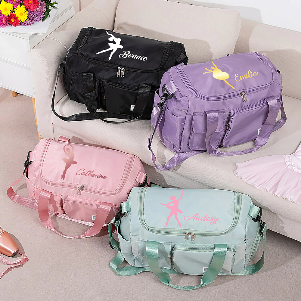 Sac de voyage imperméable avec compartiment à chaussures et bandoulière Cadeau d'anniversaire pour les amoureux de la danse