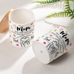 Personalisierte Aquarell Holding Hands 1-6 Kind Namen Keramik Pflanzentopf mit Bambus Basis Muttertag Geschenk für Mama