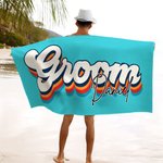 Personalized Multicolor Mr. Mrs. Name Quick Dry Oversized Microfiber Beach Towel Travel Essential Anniversary Gift for Him Her