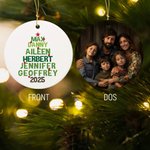 Pendentif en Porcelaine Décor d'Arbre de Noël Ornement Personnalisé avec Nom Cadeau Noël