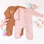Personalizzato multicolore ricamato coniglio orecchie nome 100% cotone Baby Romper compleanno Baby Shower Pasqua regalo per il bambino neonato